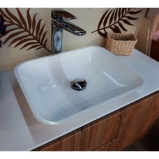 РАКОВИНА НАКЛАДНАЯ FANCY MARBLE MARTEEN 500, БЕЛАЯ